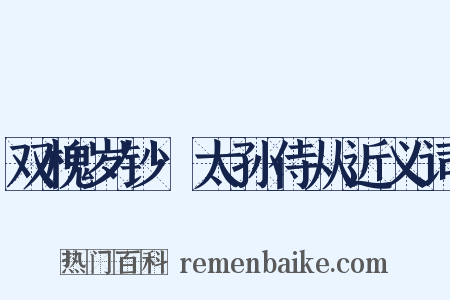 双槐岁钞·太孙侍从近义词是什么意思的图片